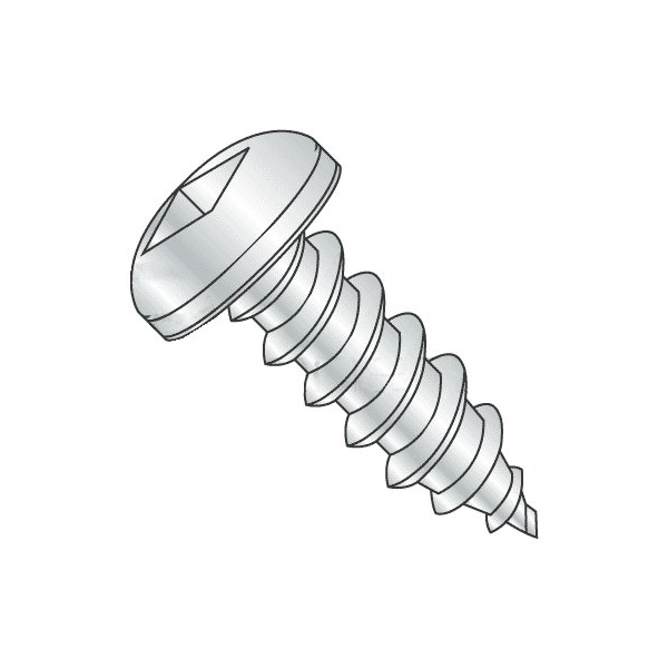 Newport Fasteners Sheet Metal Screw, #10 x 3/4 in, 18-8 Stainless Steel Pan Head Square Drive, 500 PK 248190-500 - main